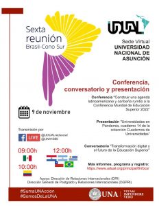 Convite VI Encontro Brasil-Cone Sul da União das Universidades da América Latina e do Caribe (UDUAL)